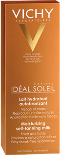 Vichy capital idéal soleil auto bronzant lait hydratant visage et corps 100 ml